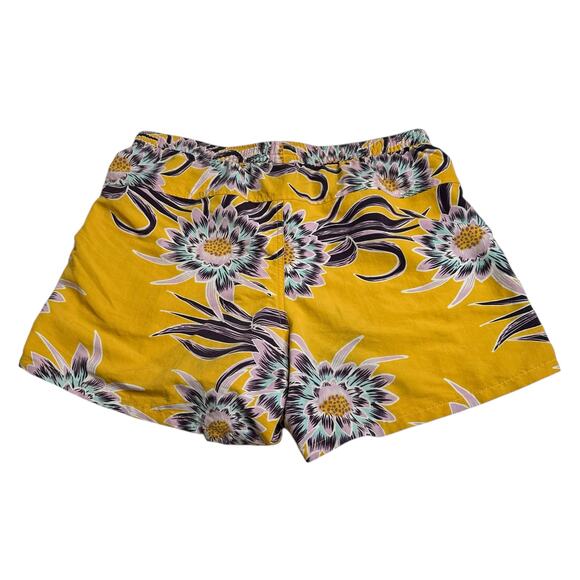 PATAGONIA Yellow Purple Floral Women's Baggie Shorts FLAWED Women's Size Medium - Picture 2 of 6